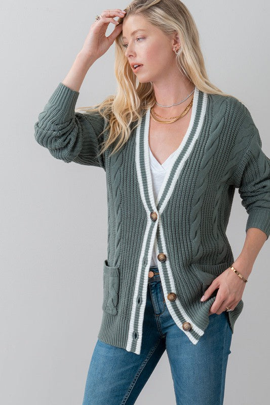 Valerie Button Front Cardigan